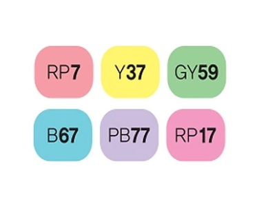 MARCADORES TOUCH TWIN BRUSH 6 COLORES TONOS PASTEL