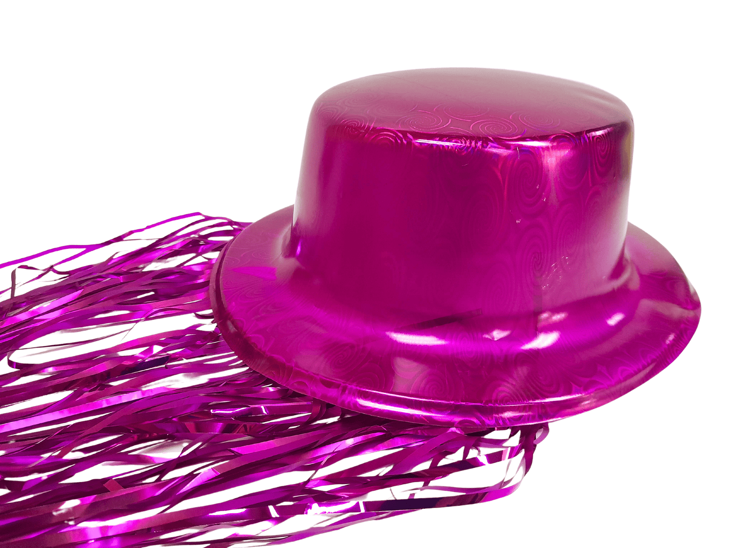 GORRO FIESTA METALIZADO Nº20-A  C/PELO FUXIA