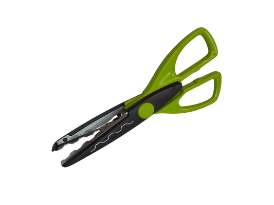 TIJERA ZIG ZAG 046 MANGO VERDE-NEGRO (PINOCHO)