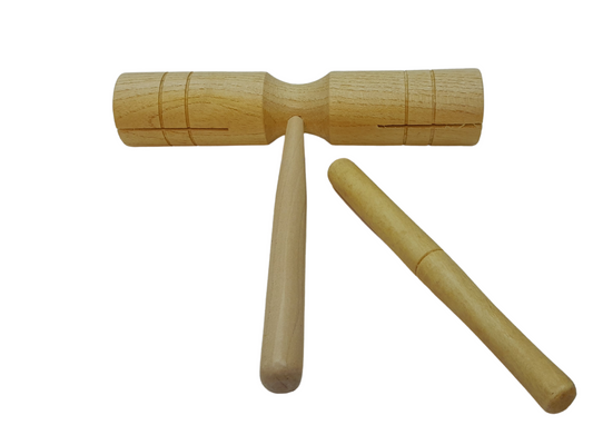 CLAVE MADERA DOBLE 19 CM TOC TOC  (PINOCHO)