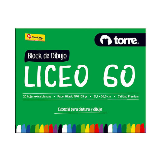 BLOCK DIBUJO LICEO 20 HOJAS TORRE