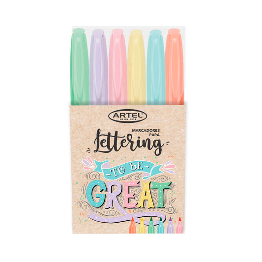 MARCADORES BRUSH PEN 6 UN PASTEL ARTEL