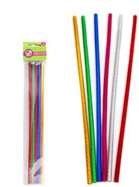 BARRAS SILICONA GLITTER 30 CMS 6 UNIDADES ARTETOP