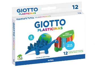 PLASTICINA GIOTTO 12 COLORES