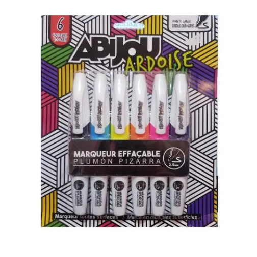 PLUMON PIZARRA 6 COLORES ABIJOU