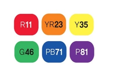 MARCADORES TOUCH TWIN BRUSH 6 COLORES TONOS PRIMARIOS