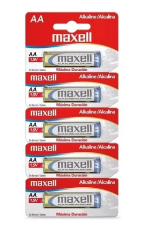 PILAS ALCALINAS AA MAXELL 5 UNIDADES