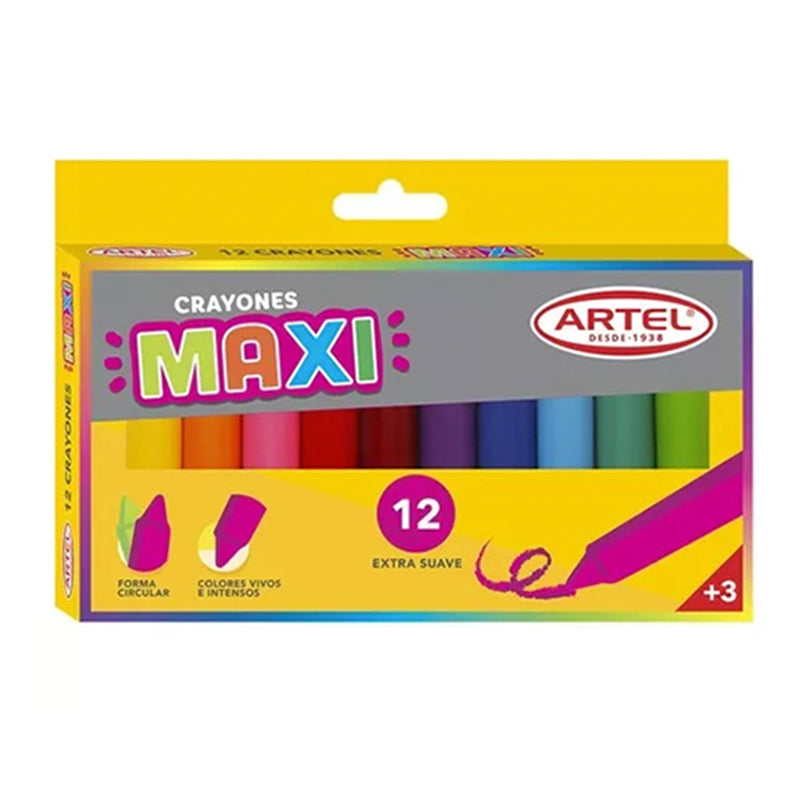 CRAYONES MAXI 12 COLORES ARTEL