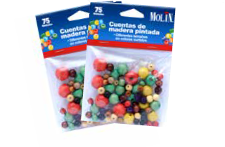 CUENTAS DE MADERA 75 UN SURTIDAS