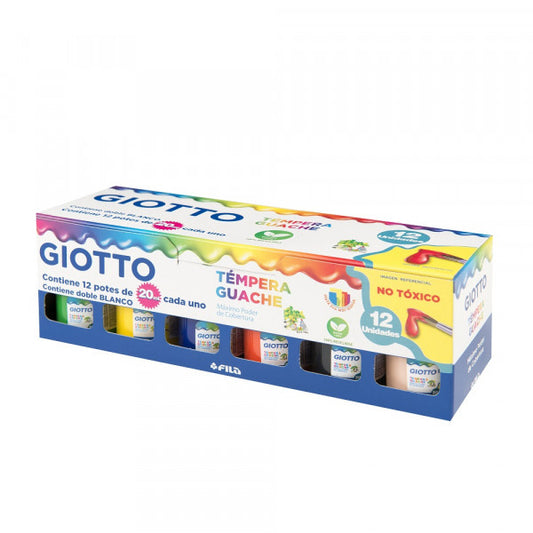 TEMPERA 12COL 20ML GIOTTO
