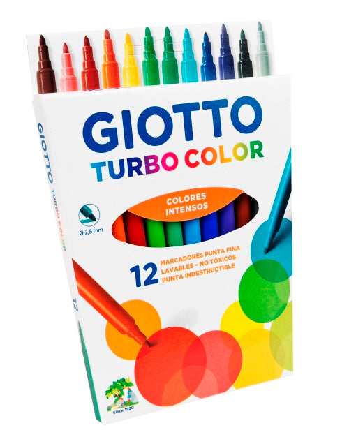 MARCADORES 12 COL TURBO COLOR GIOTTO