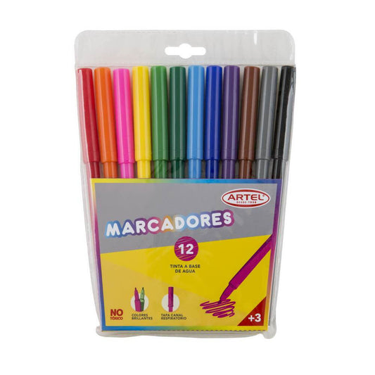 MARCADORES 12 COLORES ARTEL